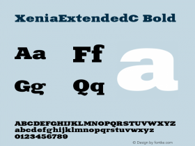 XeniaExtendedC Bold 001.000 Font Sample