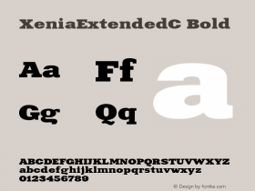 XeniaExtendedC Bold 001.000 Font Sample