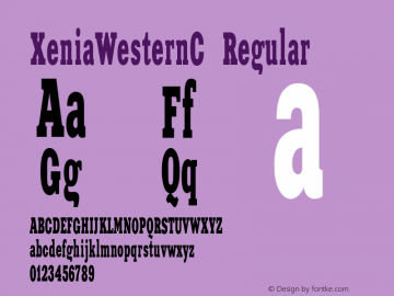 XeniaWesternC Regular 001.000 Font Sample
