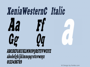 XeniaWesternC Italic 001.000图片样张