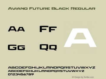 Aviano Future Black Regular Version 1.10图片样张