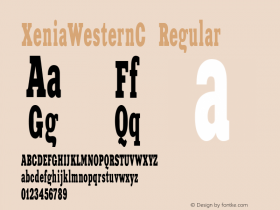 XeniaWesternC Regular 001.000 Font Sample