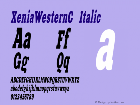 XeniaWesternC Italic 001.000图片样张