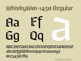 WhiskyW01-1450 Regular Version 1.00 Font Sample