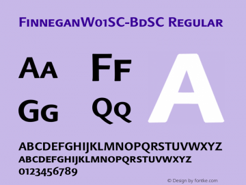 FinneganW01SC-BdSC Regular Version 1.00 Font Sample