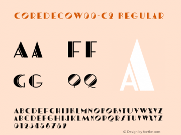 CoreDecoW00-C2 Regular Version 1.00 Font Sample