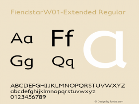 FiendstarW01-Extended Regular Version 1.10 Font Sample