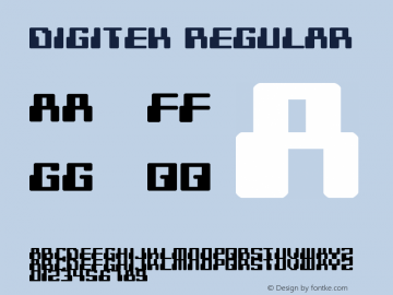 Digitek Regular 2 Font Sample