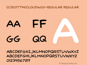 CCScottMcCloudW00-Regular Regular Version 1.00 Font Sample