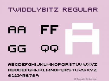 Twiddlybitz Regular Version 1.10 Font Sample