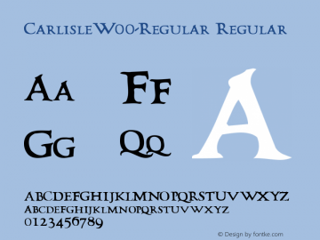 CarlisleW00-Regular Regular Version 1.20 Font Sample