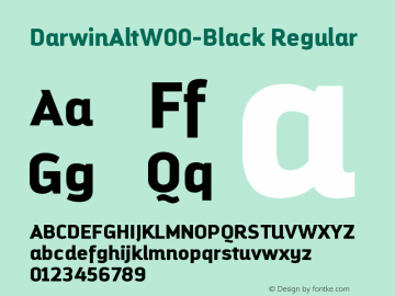 DarwinAltW00-Black Regular Version 1.00图片样张