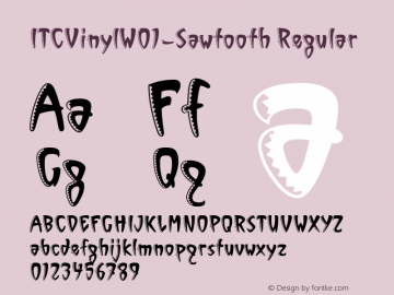 ITCVinylW01-Sawtooth Regular Version 1.00 Font Sample