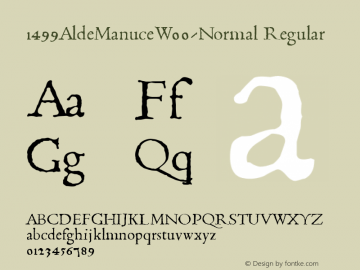 1499AldeManuceW00-Normal Regular Version 1.00 Font Sample