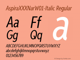 AspiraXXXNarW01-Italic Regular Version 1.5图片样张