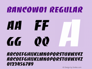 BancoW01 Regular Version 1.02 Font Sample