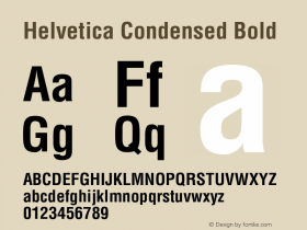 Helvetica Condensed Bold OTF 1.0;PS 002.000;Core 1.0.22图片样张