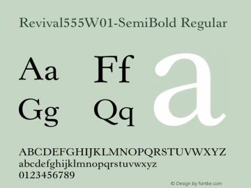 Revival555W01-SemiBold Regular Version 1.00图片样张