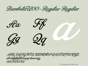 BambolaW00-Regular Regular Version 1.00 Font Sample