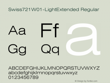 Swiss721W01-LightExtended Regular Version 1.00图片样张