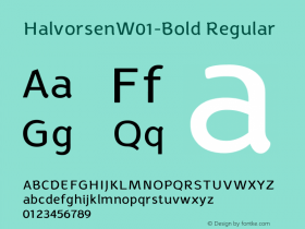 HalvorsenW01-Bold Regular Version 1.00图片样张