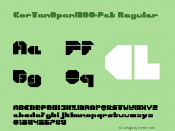 CorTenOpenW00-Fat Regular Version 1.00 Font Sample