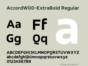 AccordW00-ExtraBold Regular Version 1.10 Font Sample