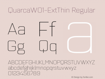 QuarcaW01-ExtThin Regular Version 1.00图片样张