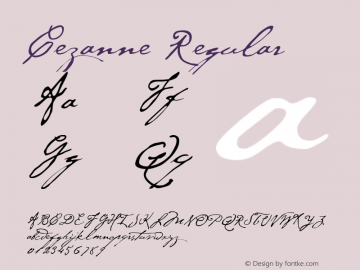 Cezanne Regular Macromedia Fontographer 4.1 16.08.2003图片样张