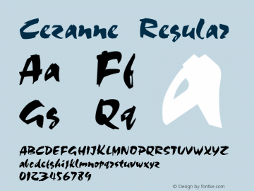Cezanne Regular Altsys Fontographer 3.5  9/25/92图片样张