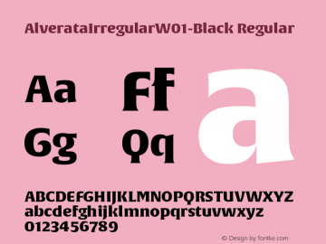 AlverataIrregularW01-Black Regular Version 1.00图片样张