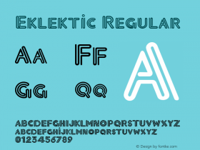 Eklektic Regular 1.0 Sat Aug 26 13:25:29 1995 Font Sample