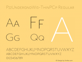 P22UndergndW15-ThinPCp Regular Version 1.00 Font Sample