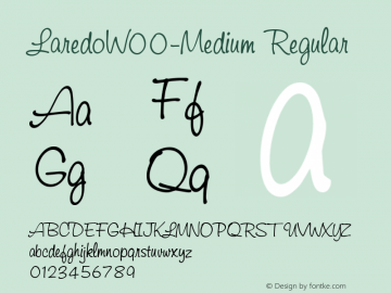 LaredoW00-Medium Regular Version 1.00图片样张