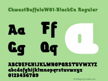 ChwastBuffaloW01-BlackCn Regular Version 1.02 Font Sample