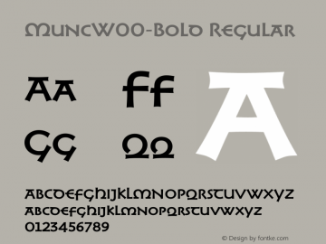 MuncW00-Bold Regular Version 1.1 Font Sample