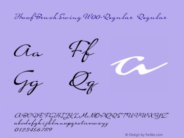 HoofBrushSwingW00-Regular Regular Version 1.41 Font Sample