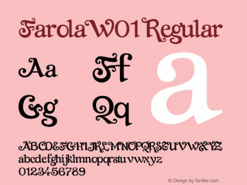 FarolaW01 Regular Version 1.1 Font Sample