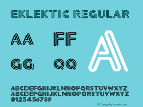 Eklektic Regular Version 1.0 Font Sample