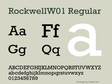 RockwellW01 Regular Version 2.01图片样张