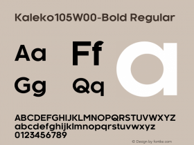 Kaleko105W00-Bold Regular Version 1.00 Font Sample