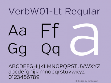 VerbW01-Lt Regular Version 1.1 Font Sample