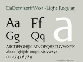 ElaDemiserifW01-Light Regular Version 1.00图片样张