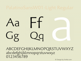 PalatinoSansW01-Light Regular Version 1.02图片样张