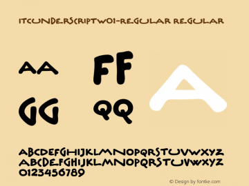 ITCUnderscriptW01-Regular Regular Version 1.00 Font Sample