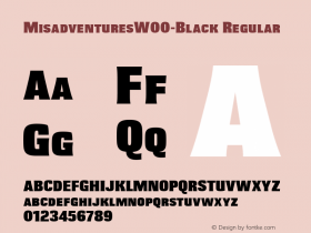 MisadventuresW00-Black Regular Version 1.00 Font Sample
