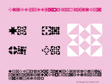 Quilt Patterns Two Regular Version 4.70 Font Sample