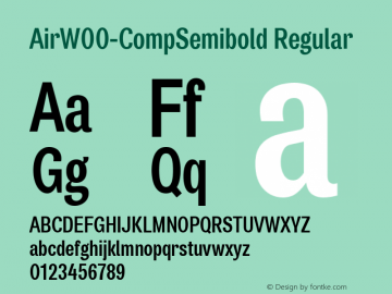 AirW00-CompSemibold Regular Version 1.00图片样张