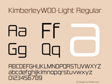 KimberleyW00-Light Regular Version 4.00 Font Sample