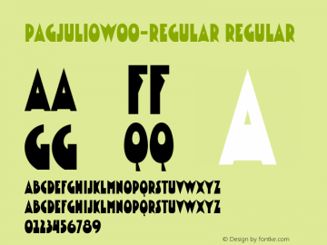 PAGJulioW00-Regular Regular Version 1.00 Font Sample